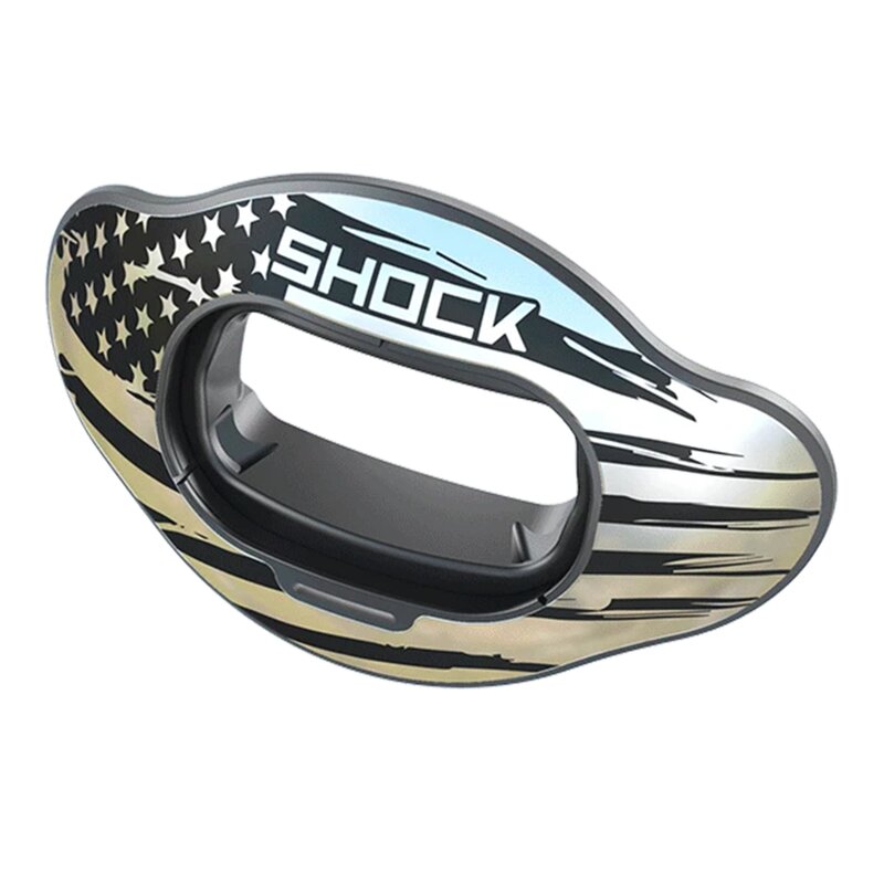 Shock Doctor Ersatz Shield für Interchange Lip Guard - Black Chrome Flag von Shock Doctor