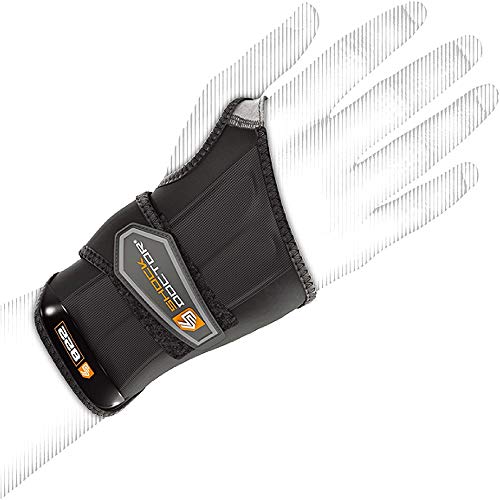 Shock Doctor Erwachsene Handgelenkschützer Handgelenkbandage mit 1 Strap, Black, M, 822R-BK von Shock Doctor