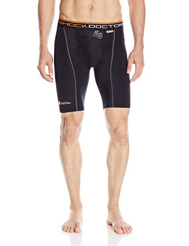 Shock Doctor Herren Tiefschutz Kompressions-Short mit Ultra Carbon Flex Cup, Schwarz, S von Shock Doctor