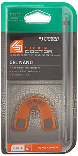 Shock Doctor Kinder Mundschutz Gel Nano, Pearl Orange, 11-, 6412-PO-YTR von Shock Doctor