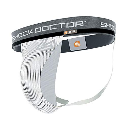 Shock Doctor ShockDoctor Herren Tiefschutz Suspensorium Tasche ohne Cup, White, XXL von Shock Doctor
