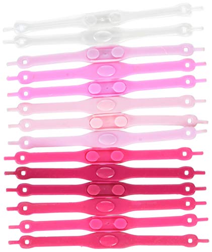 Shoeps Elastic Laces, 14 pieces - Mix Pink - Multi-Colour, Regular von Shoeps