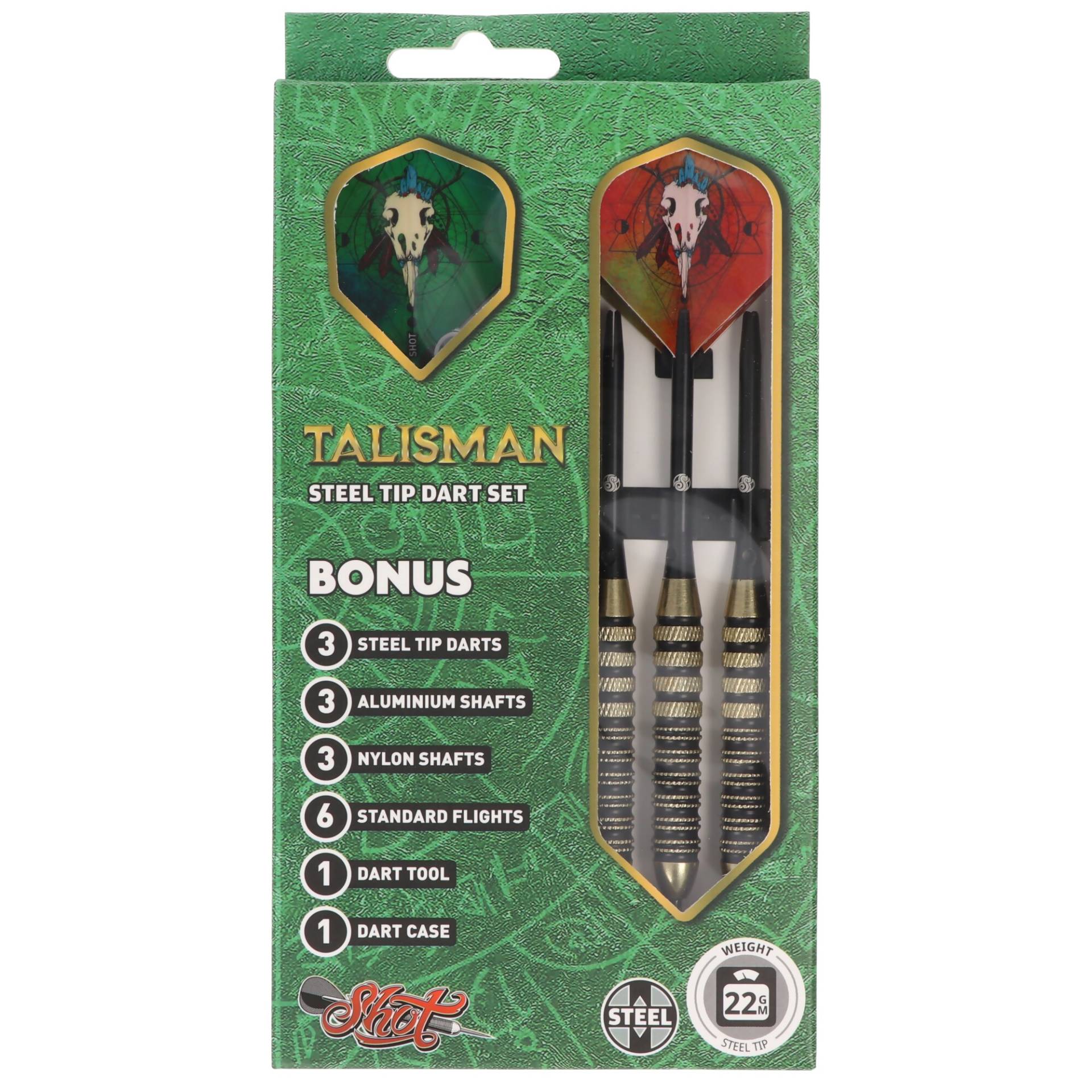 Talisman Brass Steeldart, Value Range 22, 22 Gramm von Shot Darts