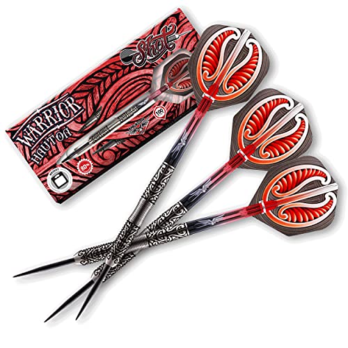 Shot! Darts Warrior Hautoa Dart-Set mit Stahlspitze, 80% Wolfram von Shot!