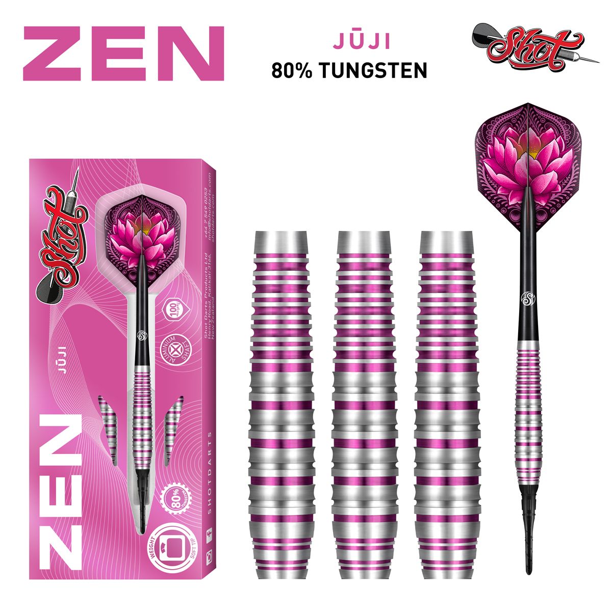 Zen Juji Softdart Set 80% Tungsten 20g von Shot