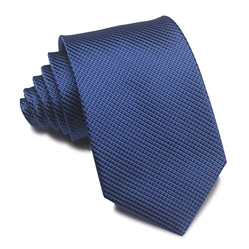 Shouqiao Herren Krawatte Classic Business Krawatte blau gestreift Jacquard Krawatte Mode Gewebte Krawatte für Männer gestrickt Krawatte Hochzeitsfeier Krawatte,7,Einheitsgröße von Shouqiao