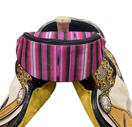 Showman Southwest Design Isolierte Nylon-Satteltasche (Rosa) von Showman
