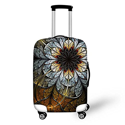 Showudesigns Elastische Gepäckabdeckung mit bunten Blumen für 45,7 - 71,1 cm große Koffer, Blume 7, L(fit 26"-28"), Klassisch von Showudesigns