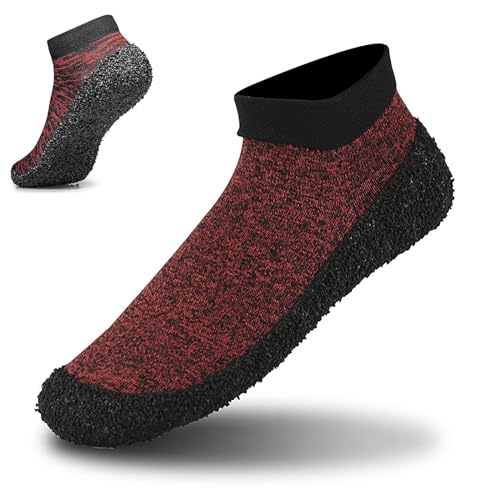 Shoyunt Willfeet Sockenschuhe, minimalistische Barfuß-Sockenschuhe, leichte Mehrzweck- und Ultra-tragbare Wasserschuhe (Red,35) von Shoyunt