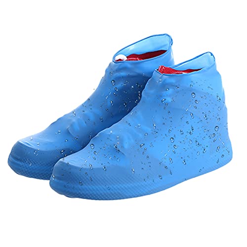 Silikon Regenschutz für Schuhe Überschuhe Wasserdicht Unisex Schuhüberzieher, Wiederverwendbare rutschfeste Überschuhe - für Regen, Schneetag, Schlammige Straßen (L(38-46)) von Shunfaji