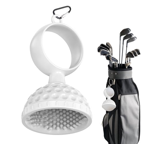 Shurzzesj Golfball-Reinigungsbürste, Golfball-Schrubberbürste - 2-in-1-Silikon-Golfbürste mit Karabiner | Golf-Aufbewahrungsbürste, tragbares Golfball-Reinigungswerkzeug, Golf-Zubehör von Shurzzesj