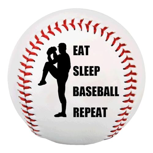 Shurzzesj Kork-Baseball,Korkball-Baseball,Eat Sleep Baseball Wiederholen Sie professionelle Baseballs - Offizieller Trainingsball in Standardgröße in professioneller Qualität für effektives Training von Shurzzesj
