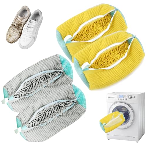 Deluvo Shoe Cleaning Bag, Deluvo Shoe Bag Washer, Deluvo Shoe Bag for Washing Machine, Shoe Washing Machine Bag, Shoe Laundry Bag for Sneaker Gym Shoes, Reusable 360° Wrap-Around Cleaning (Mix) von SiQiYu