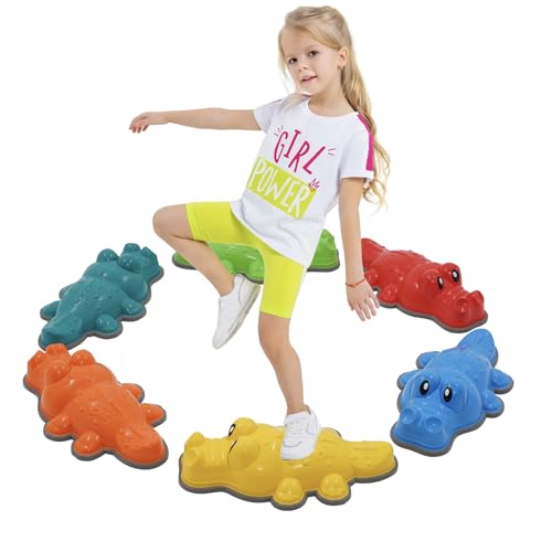 Siairo Balance Stones for Children,Stackable Balance Training Cross River,obstacle courses Indoor Outdoor Sensory Play for Toddlers Gift for Boys & Girls Ages 3+ von Siairo