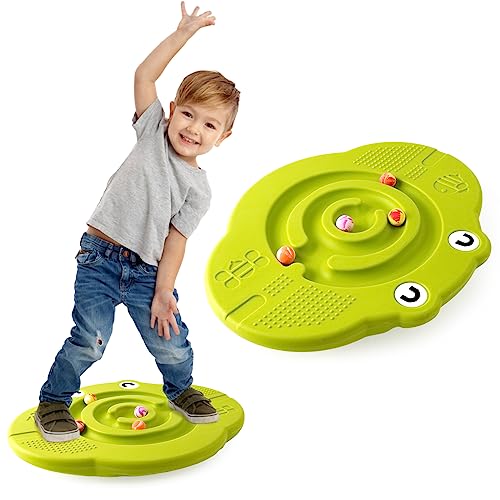 Wackel-Balance-Board für Kinder, Kunststoff-Wippe-Labyrinth-Board mit Trittsteinen, Belastung 220 Pfund, aktives Spielen und Training für Kleinkinder von Siairo