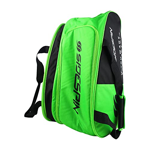 SideSpin Einzel-Schlägertasche, Grün, für 2 Padelschläger, Erwachsene, Unisex, Grün von SideSpin
