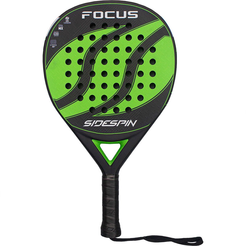 Sidespin Focus Fcd 3k Padel Racket Schwarz von Sidespin