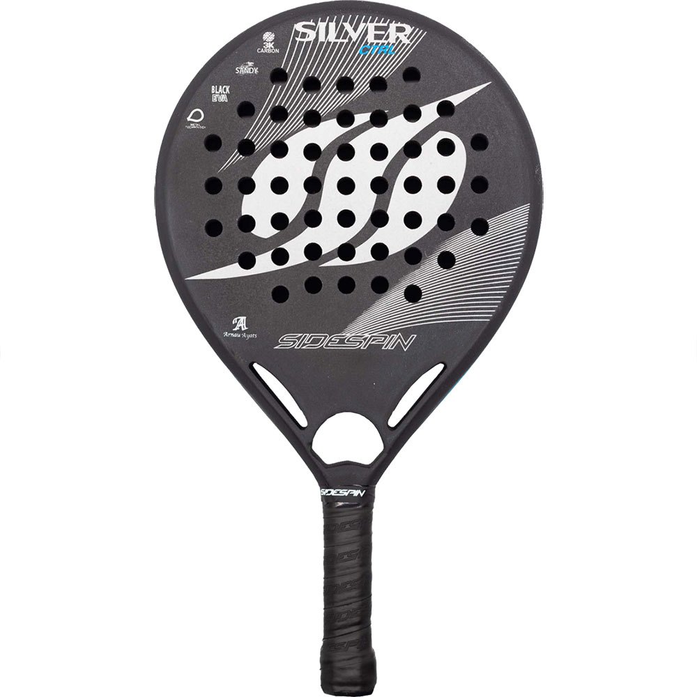 Sidespin Ss Silver Ctrl 3k Padel Racket Schwarz von Sidespin