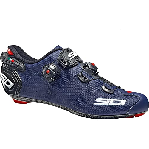 SIDI Schuhe Wire 2 Matt Carbon, Fahrradschuhe für Herren, Blau Matt, Schwarz, 43 von Sidi