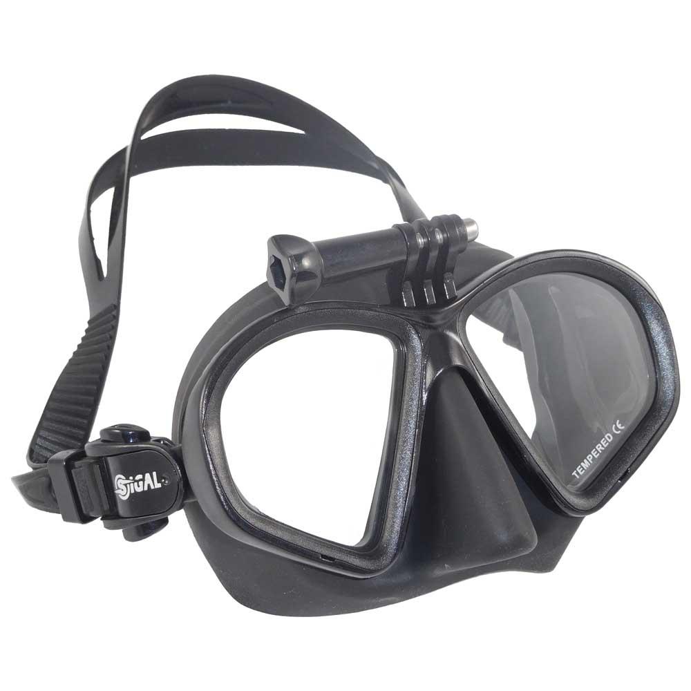 Sigalsub Mate+gopro Adapter Spearfishing Mask Schwarz von Sigalsub