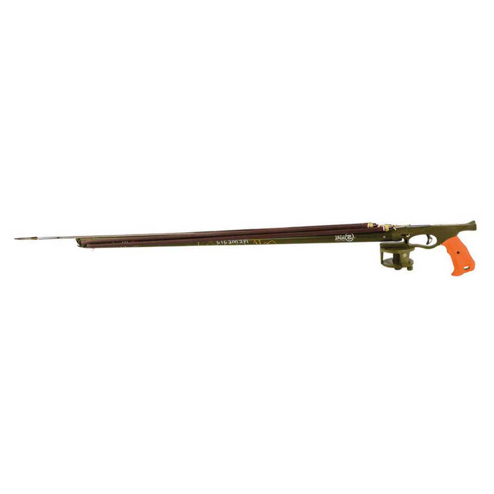Sigalsub Nemesis Pro 126+reactive 14.5 Evolution 6.50 Sling Spearfishing Gun With Reel Ika Schwarz 126 cm von Sigalsub