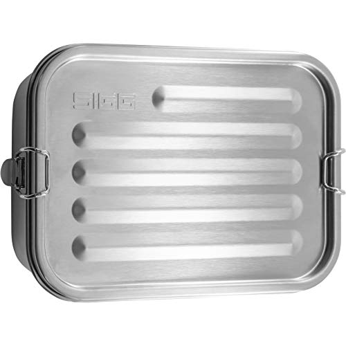 SIGG Gemstone Box Selenite Brotdose, auslaufsichere Lunchbox für Büro, Schule und Outdoor, Brotbox aus hochwertigem 18/8 Edelstahl für unterwegs von SIGG
