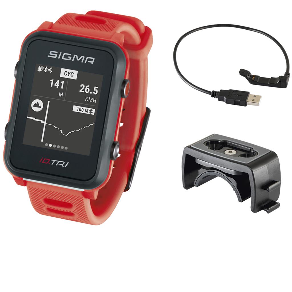 Sigma Sportuhr ID Tri neon rot Basic von Sigma_Sport