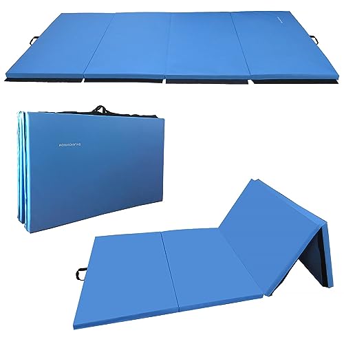 Signature Fitness Faltbare Gymnastikmatte, 122 x 20 x 5 cm, extra dick, hohe Dichte, reißfest, blau von Signature Fitness