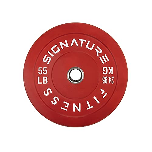 Signature Fitness 5,1 cm olympische Hantelscheiben mit Stahlnabe, 25 kg, einzeln gefärbt von Signature Fitness