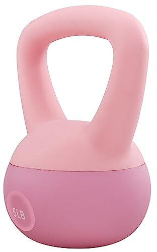 Signature Fitness Weiche Kettlebells – Meer und Eisensand gefüllte Gewichte für Damen und Herren – farbcodierte weiche Vinyl-Kugelhanteln, 2,3 kg von Signature Fitness