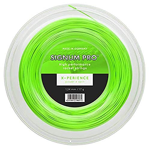Signum Pro Unisex – Erwachsene Xperience Saitenrolle 200m-Neongrün Tennis-Saite, neongrün, One Size von SIGNUM PRO