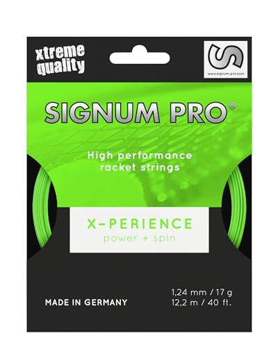 Signum Pro Unisex – Erwachsene Xperience Saitenset 12m-Neongrün Tennis-Saite, One Size von Signum Pro