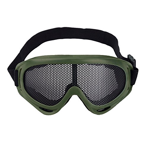 Sijueam Airsoft Metallgitter Schutzbrille Brille Anti Fog Paintball für Outdoor Sport Radfahren Grün von Sijueam