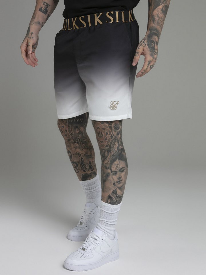Siksilk Badeshorts SikSilk Herren Schwarz-Weiß Verlauf Badeshorts Siksilk Badeshorts SikSilk Herren Schwarz-Weiß Verlauf Badeshorts von Siksilk