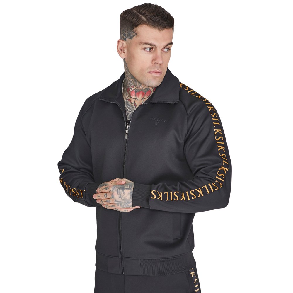 Siksilk Tracksuit Jacket Schwarz M Mann von Siksilk