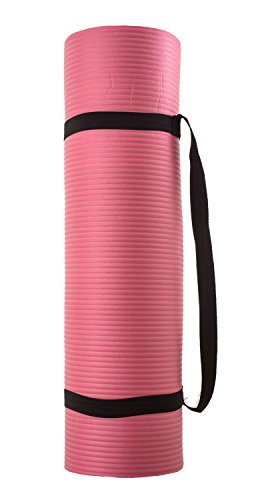 silly.con Fit & Fun 14013 - Fitness- und Yogamatte mit Tragegurt, pink, aus NBR - Kautschuk, ca. 173 x 61 x 1 cm von Silly.con