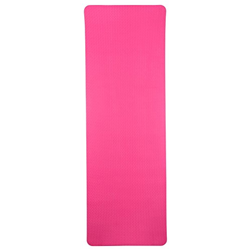 silly.con Fit & Fun 14014 - Fitness- und Yogamatte, zweifarbig, pink / rosa, aus TPE - Material, ca. 173 x 61 x 0,6 cm von Silly.con