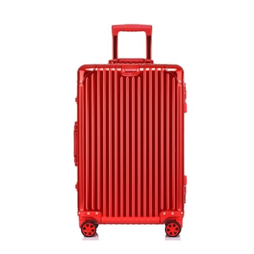 Koffer Trolley aus Aluminiumlegierung, komplett aus Magnesiumlegierung, Koffer aus Aluminiumlegierung, Metallkoffer, tragbarer Koffer, Reisekoffer, großer Koffer (Farbe: B, Größe einzigartig: 26 Zoll) von SilteD