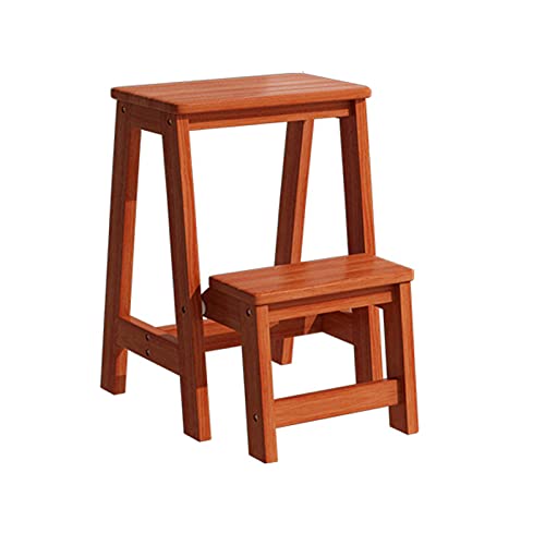 Mehrschichtige Kombination aus klappbarer Leiter und Stuhl, Tritthocker aus massivem Holz, klappbare Trittleiter, erwachsenes Innen-Holzblumenregal, Pflanzenregale, von SilteD