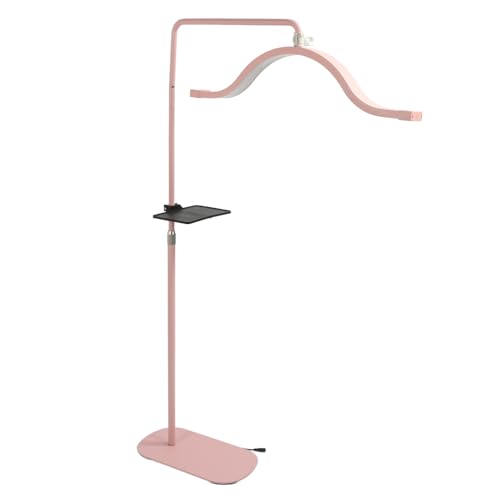 SilteD Halbmond-Schönheitslampe, stabile Basis, 29 Zoll, 45 W, Halbmond-Schönheitslampe, Touch-Taste für Gesichts-Hydrotherapie (Pink) von SilteD