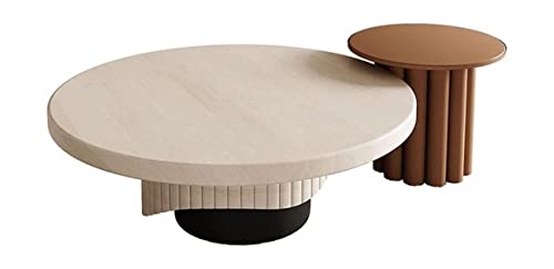 SilteD Kleiner Tisch, Beistelltisch, runder Couchtisch, 2er-Set, Moderne kreative Kombination, 27,5/31,1 Zoll große Möbel, Wohnzimmertische Present von SilteD