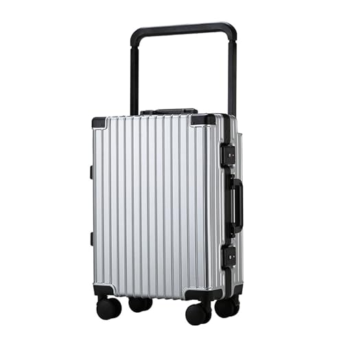 SilteD Koffer, Gepäck, Trolley-Koffer mit Universalrad, Passwort-Koffer, Reisekoffer, tragbarer Trolley aus Aluminiumlegierung, großer Koffer (Farbe: D, Größe einzigartig: 20 Zoll) von SilteD