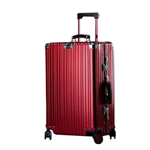 SilteD Koffer, Koffer aus Aluminium-Magnesium-Legierung, Boarding-Trolley, Passwortbox, Gepäck aus Aluminiumrahmen, einfacher tragbarer Reisekoffer, großer Koffer (Farbe: A, Taille einzigartig: 20 von SilteD