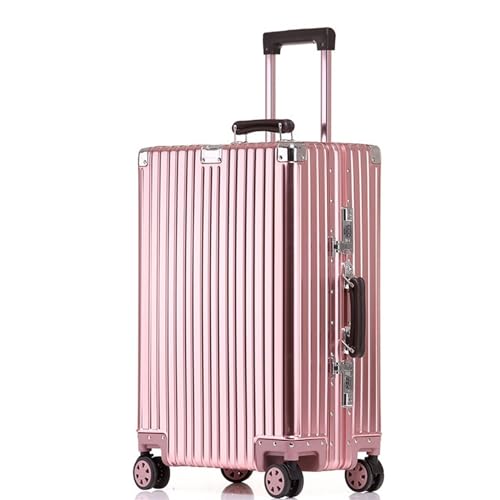 SilteD Koffer, Koffer aus Aluminium-Magnesium-Legierung, Boarding-Trolley, Passwortbox, Gepäck aus Aluminiumrahmen, einfacher tragbarer Reisekoffer, großer Koffer (Farbe: F, Taille einzigartig: 20 von SilteD