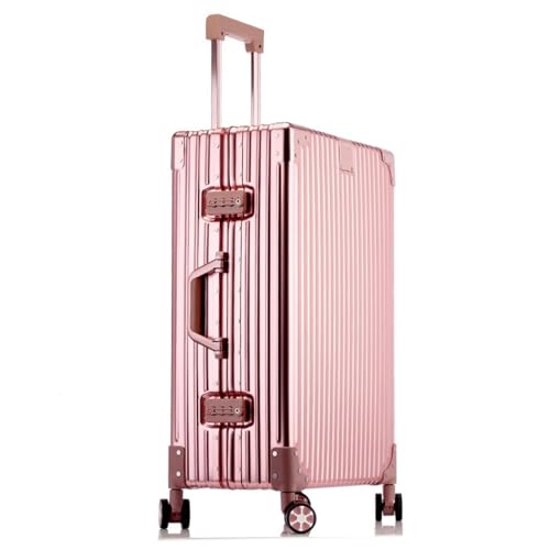 SilteD Koffer, Koffer mit großer Kapazität, Aluminiumrahmen, Trolley-Koffer, Passwort-Box, Boarding-Koffer, tragbarer Koffer, Metall-Koffer, großer Koffer (Farbe: E, Taille einzigartig: 29 Zoll) von SilteD