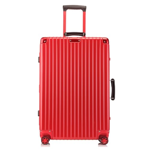 SilteD-Koffer, Retro-Koffer, Aluminiumrahmen, Trolley-Koffer, Universal-Rad-Boarding-Koffer, multifunktionaler tragbarer Koffer, großer Koffer (Farbe: G, Taille einzigartig: 26 Zoll) von SilteD