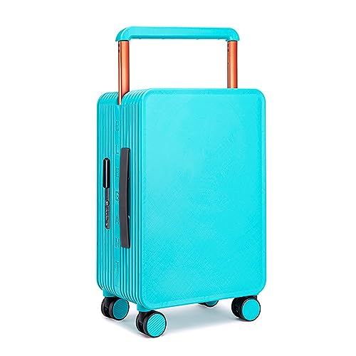 SilteD Koffer, breiter Trolley, Gepäck, Boarding-Koffer, Kleiner Koffer, Universal-Rad, Passwort-Box, einfache Mode, großes Gepäck, großer Koffer (Farbe: Azul, Taille einzigartig: 24 Zoll) von SilteD