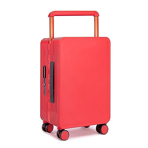 SilteD Koffer, breiter Trolley, Gepäck, Boarding-Koffer, Kleiner Koffer, Universal-Rad, Passwort-Box, einfache Mode, großes Gepäck, großer Koffer (Farbe: Rot, Taille einzigartig: 20 Zoll) von SilteD