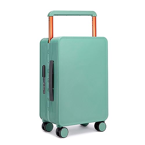 SilteD Koffer, breiter Trolley, Gepäck, Boarding-Koffer, Kleiner Koffer, Universal-Rad, Passwort-Box, einfache Mode, großes Gepäck, großer Koffer (Farbe: Verde, Taille einzigartig: 24 Zoll) von SilteD
