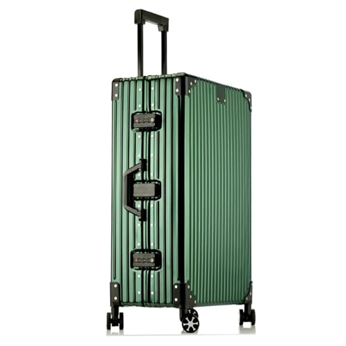 SilteD Koffer, großer Kapazitätskoffer, Aluminiumrahmen, Trolley-Koffer, Passwortbox, Boarding-Koffer, tragbarer Koffer, Metallkoffer, großer Koffer (Farbe: A, einzigartige Taille: 29 Zoll) von SilteD